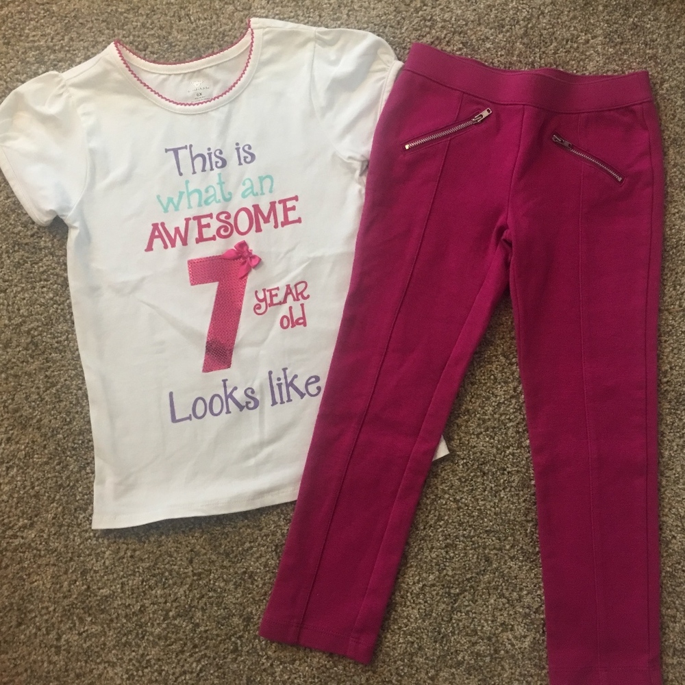 7th Birthday Outfit- NEW- Size 6/6X